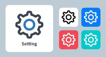 Setting icon - vector illustration . Setting, Gear, Options, Settings, Configuration, Preferences, Edit, Option, line, outline, flat, icons .