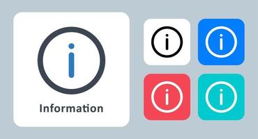 Information icon - vector illustration . About, Info, Information, Help, Support, Faq, Service, details, line, outline, flat, icons .