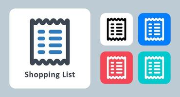 Shopping List icon - vector illustration . Invoice, Payment, Receipt, Shopping, Document, List, Order, line, outline, flat, icons .