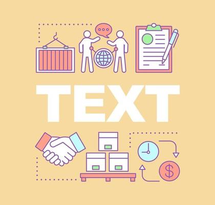 Delivery word concepts banner. Wholesale supply. International cargo shipping. Shipment contract. Logistic and distribution. Isolated lettering idea with linear icons. Vector outline illustration
