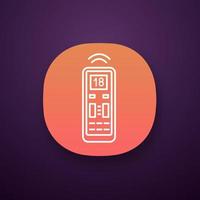 Air conditioner remote control app icon. UI UX user interface. Web or mobile application. Vector isolated illustration