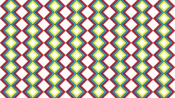 Colorful Layered Square Shape Vector Illustration. Abstract Seamless Pattern Design Template. White Yellow Red Blue Color Theme.  Simple and Clean.