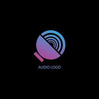 concepto de logotipo de sonido de altavoz, vector de diseño de señal de audio, plantilla de logotipo colorido