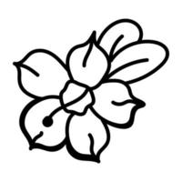 A hand drawn vector denoting flowers