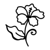 A hand drawn vector denoting flowers