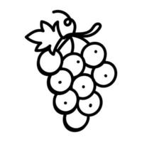 un icono de diseño de garabatos de uvas vector