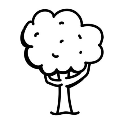 Catch a sight of this beautiful doodle icon of tree