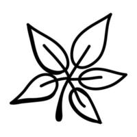 A hand drawn icon of a flower vector