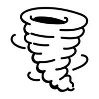 A tornado hand drawn icon download vector