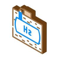 underground storage hydrogen isometric icon vector illustration