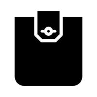 flap pocket glyph icon vector illustration