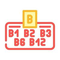 vitamin b group color icon vector illustration