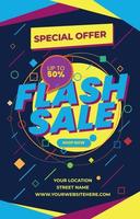 Flash Sale Poster vector