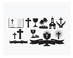 símbolos de la iglesia bautista vector
