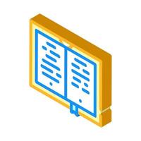 poetry book isometric icon vector illustration color