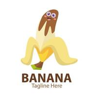 Logo for your business with cute banana character vector