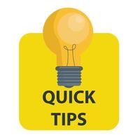 Quick tips label design vector