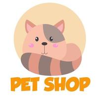 Cute logo for your pet shop vector