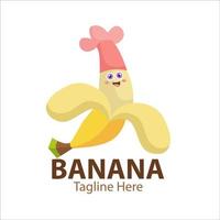 Logo for your business with cute banana character vector