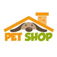 lindo logo para tu tienda de mascotas vector