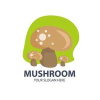 Logo for your business with cute mushroom character vector