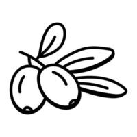 An icon of goji berries editable design vector