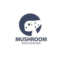 Logo for your business with cute mushroom character vector