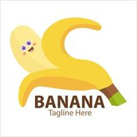 Logo for your business with cute banana character vector