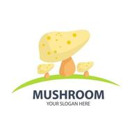 Logo for your business with cute mushroom character vector