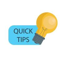 Quick tips label design vector