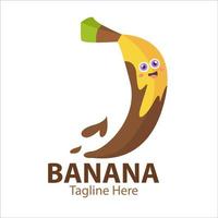 Logo for your business with cute banana character vector