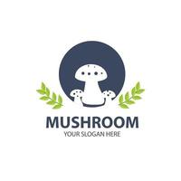 Logo for your business with cute mushroom character vector