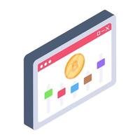 Bitcoin management 3d icon is up for premium use vector