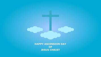 Christian Background with Cross. You can use this asset for your content like as Happy Easter Day, Good Friday, Ascension Day, worship, streaming, presentation, broadcast and anymore. Cloud and light. vector