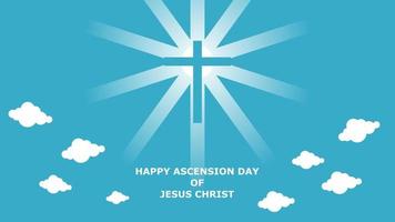 Christian Background with Cross. You can use this asset for your content like as Happy Easter Day, Good Friday, Ascension Day, worship, streaming, presentation, broadcast and anymore. Cloud and light.