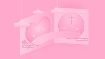 Christian Background with Cross. You can use this asset for your content like as Happy Easter Day, Good Friday, Ascension Day, worship, banner, card, streaming, presentation, broadcast and anymore. vector