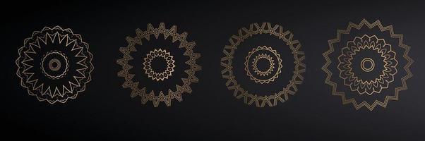 Abstract luxury background mandala design set. Luxury ornamental background in gold color. invitation wedding card, invite backdrop cover banner illustration vector design.