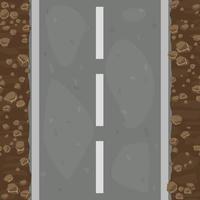 Seamless pattern textured road and land with stones and cobblestones. Background soil with gravel and asphalt. vector