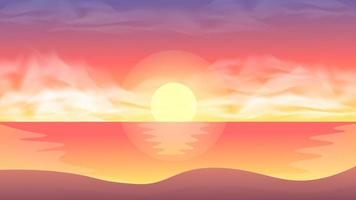 hermoso cielo vista paisaje vector ilustración