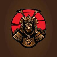 Print kong samurai vector