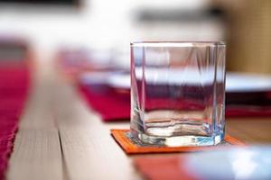 emptry glasses on the Japanese table style. photo