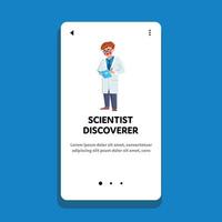 Scientist Discoverer Noting Test Result Vector