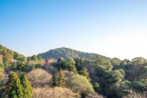 Kiyomizu-dera area nature landscape with mountain and sky., Japan photo