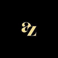 AZ initial logo best for beauty and fashion in bold feminine concept vector