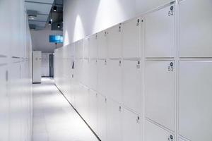 white digital luxury lockers medium size room for tourists photo