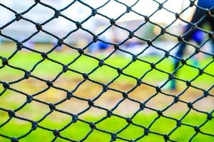 football goal net with blur background photo