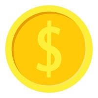 Dollar gold coin. Vector. vector