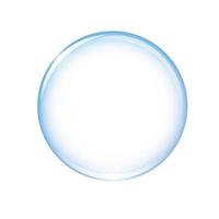 White shiny bubble, balloon. Vector illustration.