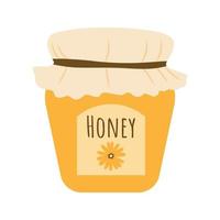 Jar with honey. vector