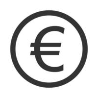 signo del euro símbolo de dinero ilustración vectorial vector